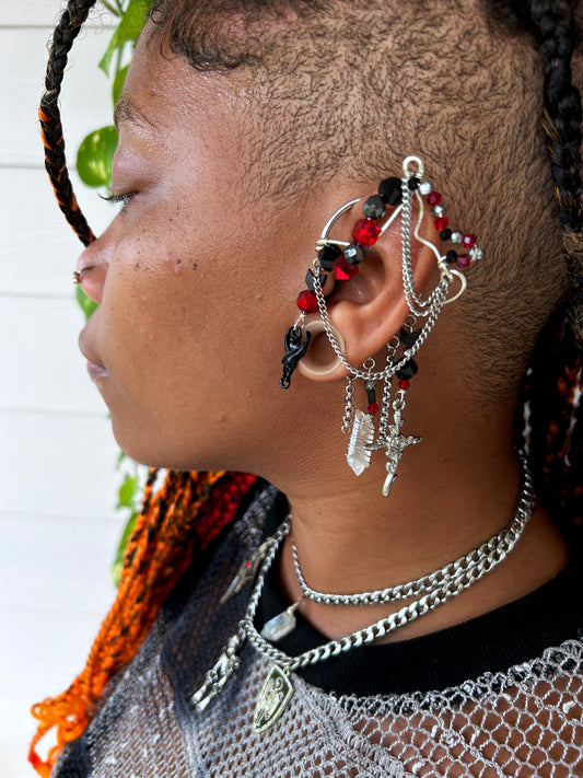 Dark Fae Quartz Ear Cuff