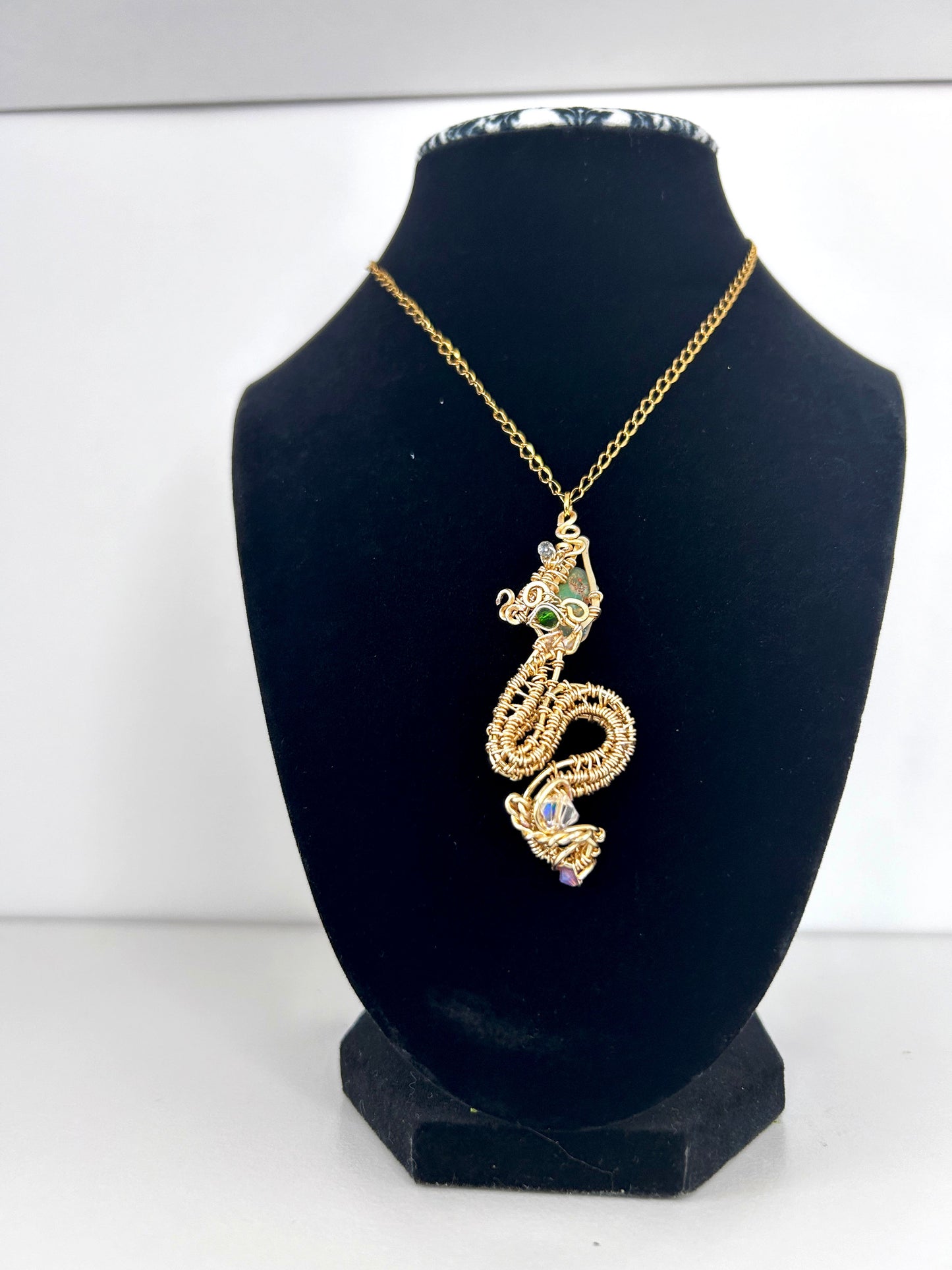 Fire Opal Serpent Necklace